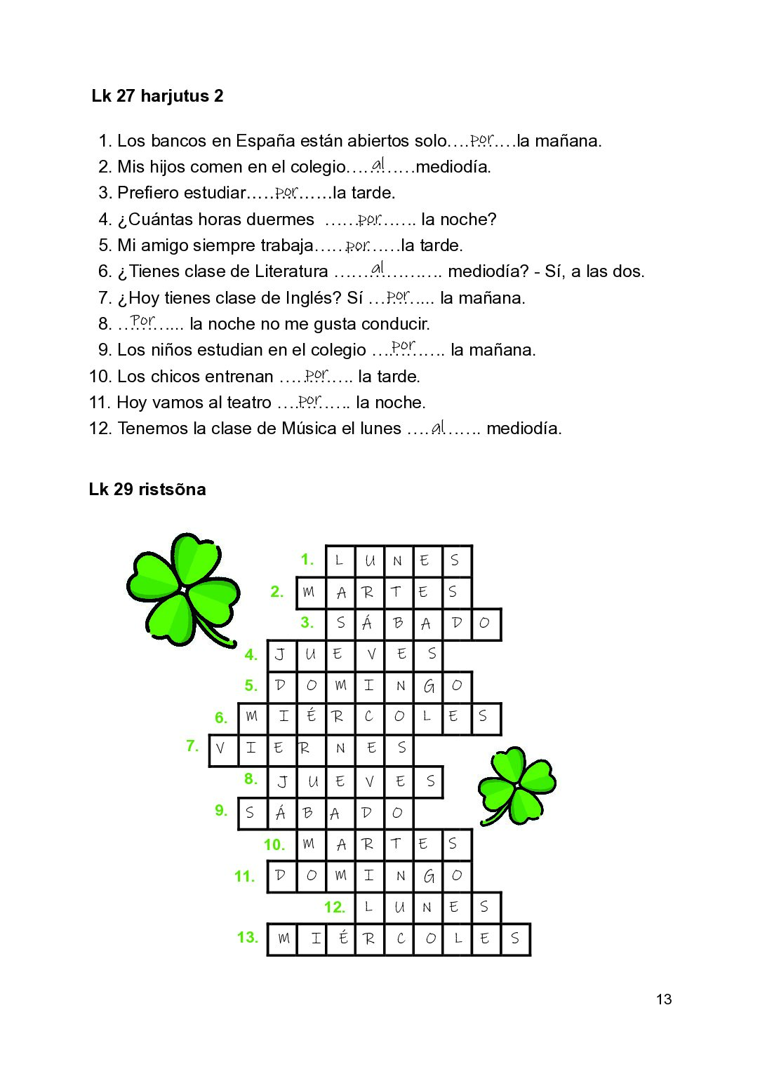 Vastustega PDF-failid hispaania keele töölehtede kogumiku 1. ja 2. osale - Image 2